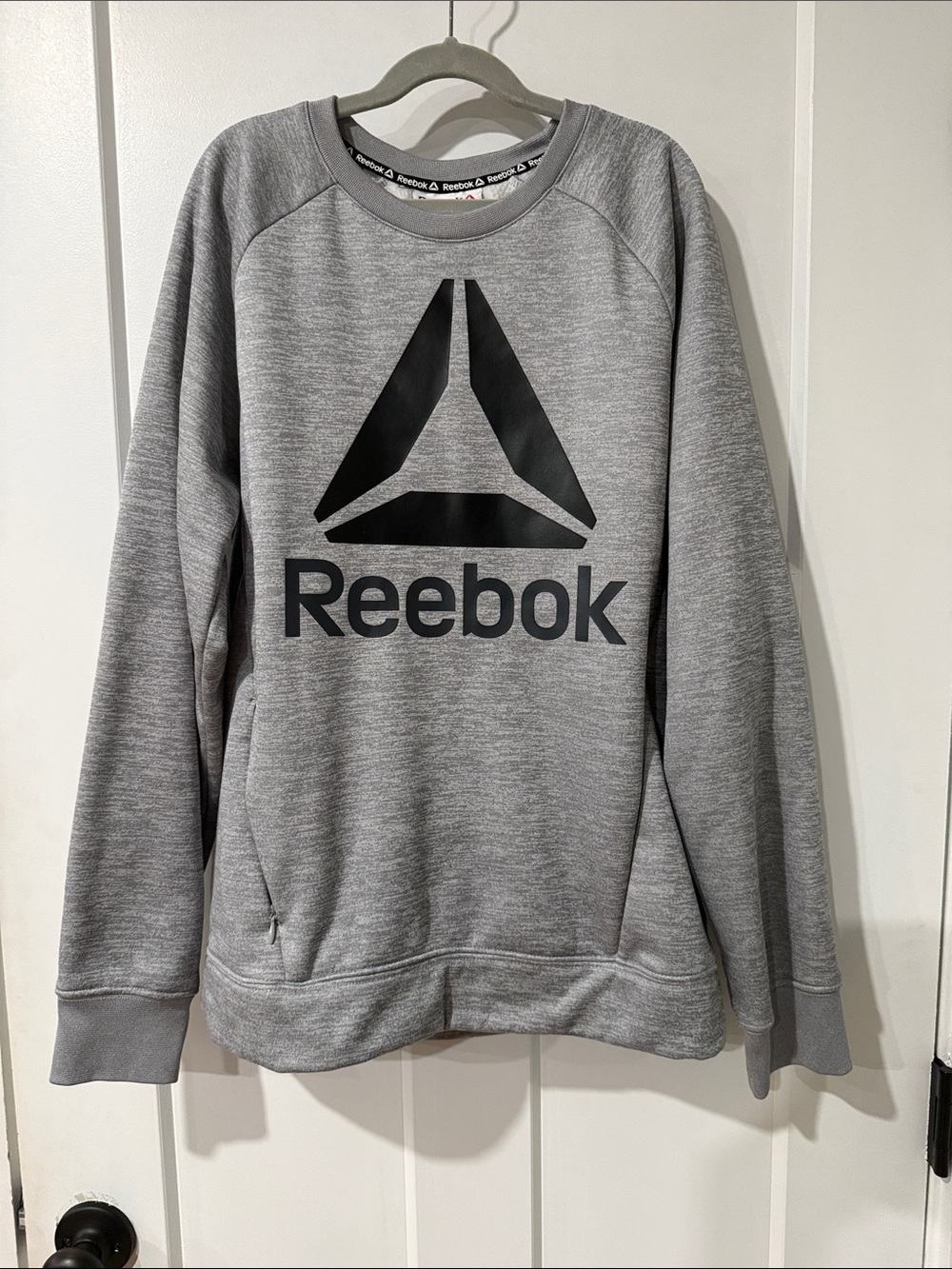 Reebok Gray Crewneck Sweatshirt with Black Logo